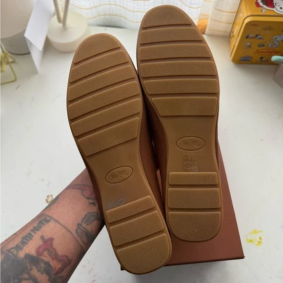 Coach Brown Leather Loafers - Picture 4 of 6